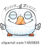 Poster, Art Print Of Cartoon Sleeping Duck Character Mascot