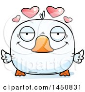 Clipart Graphic Of A Cartoon Loving Duck Character Mascot Royalty Free Vector Illustration