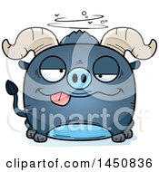 Poster, Art Print Of Cartoon Drunk Blue Ox Character Mascot