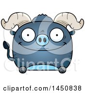 Poster, Art Print Of Cartoon Happy Blue Ox Character Mascot