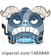 Poster, Art Print Of Cartoon Mad Blue Ox Character Mascot
