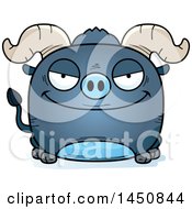 Poster, Art Print Of Cartoon Sly Blue Ox Character Mascot