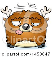 Clipart Graphic Of A Cartoon Drunk Deer Character Mascot Royalty Free Vector Illustration