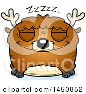 Poster, Art Print Of Cartoon Sleeping Deer Character Mascot