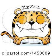 Poster, Art Print Of Cartoon Sleeping Leopard Character Mascot