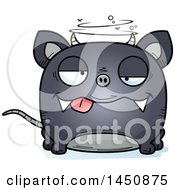 Cartoon Drunk Chupacabra Character Mascot