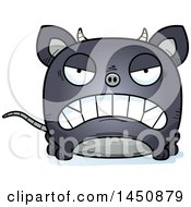 Clipart Graphic Of A Cartoon Mad Chupacabra Character Mascot Royalty Free Vector Illustration