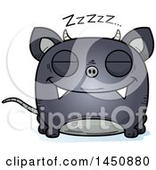 Cartoon Sleeping Chupacabra Character Mascot