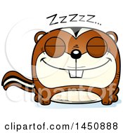 Poster, Art Print Of Cartoon Sleeping Chipmunk Character Mascot
