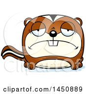Clipart Graphic Of A Cartoon Sad Chipmunk Character Mascot Royalty Free Vector Illustration