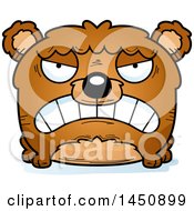 Clipart Graphic Of A Cartoon Mad Bear Character Mascot Royalty Free Vector Illustration