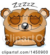 Poster, Art Print Of Cartoon Sleeping Bear Character Mascot