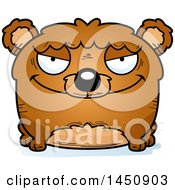 Clipart Graphic Of A Cartoon Sly Bear Character Mascot Royalty Free Vector Illustration