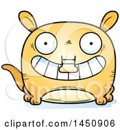 Clipart Graphic Of A Cartoon Grinning Aardvark Character Mascot Royalty Free Vector Illustration