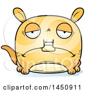 Clipart Graphic Of A Cartoon Sad Aardvark Character Mascot Royalty Free Vector Illustration