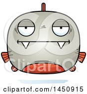 Poster, Art Print Of Cartoon Bored Piranha Fish Character Mascot