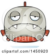 Poster, Art Print Of Cartoon Sad Piranha Fish Character Mascot