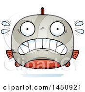 Poster, Art Print Of Cartoon Scared Piranha Fish Character Mascot