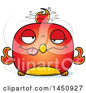 Clipart Graphic Of A Cartoon Drunk Phoenix Character Mascot Royalty Free Vector Illustration