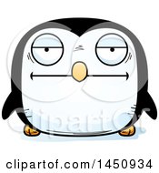 Clipart Graphic Of A Cartoon Bored Penguin Bird Character Mascot Royalty Free Vector Illustration