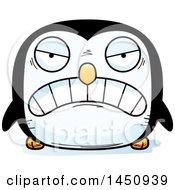 Clipart Graphic Of A Cartoon Mad Penguin Bird Character Mascot Royalty Free Vector Illustration