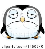 Clipart Graphic Of A Cartoon Sad Penguin Bird Character Mascot Royalty Free Vector Illustration