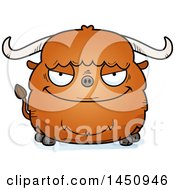 Clipart Graphic Of A Cartoon Evil Ox Character Mascot Royalty Free Vector Illustration