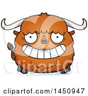 Clipart Graphic Of A Cartoon Grinning Ox Character Mascot Royalty Free Vector Illustration