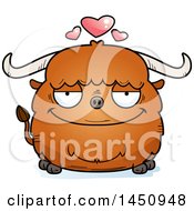 Clipart Graphic Of A Cartoon Loving Ox Character Mascot Royalty Free Vector Illustration