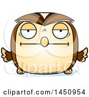 Clipart Graphic Of A Cartoon Bored Owl Character Mascot Royalty Free Vector Illustration