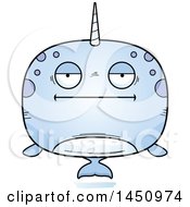 Clipart Graphic Of A Cartoon Bored Narwhal Character Mascot Royalty Free Vector Illustration by Cory Thoman
