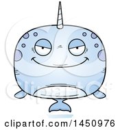 Clipart Graphic Of A Cartoon Evil Narwhal Character Mascot Royalty Free Vector Illustration