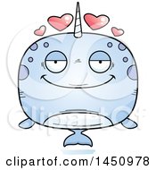 Clipart Graphic Of A Cartoon Loving Narwhal Character Mascot Royalty Free Vector Illustration by Cory Thoman