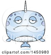 Clipart Graphic Of A Cartoon Sad Narwhal Character Mascot Royalty Free Vector Illustration by Cory Thoman
