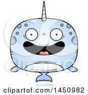 Cartoon Happy Narwhal Character Mascot