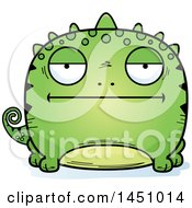 Clipart Graphic Of A Cartoon Bored Lizard Character Mascot Royalty Free Vector Illustration