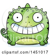 Clipart Graphic Of A Cartoon Grinning Lizard Character Mascot Royalty Free Vector Illustration