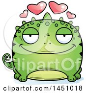 Clipart Graphic Of A Cartoon Loving Lizard Character Mascot Royalty Free Vector Illustration