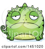Poster, Art Print Of Cartoon Sad Lizard Character Mascot