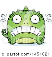 Poster, Art Print Of Cartoon Scared Lizard Character Mascot