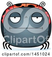 Clipart Graphic Of A Cartoon Bored Ladybug Character Mascot Royalty Free Vector Illustration