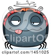 Clipart Graphic Of A Cartoon Drunk Ladybug Character Mascot Royalty Free Vector Illustration