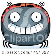 Clipart Graphic Of A Cartoon Grinning Ladybug Character Mascot Royalty Free Vector Illustration