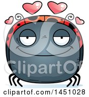 Clipart Graphic Of A Cartoon Loving Ladybug Character Mascot Royalty Free Vector Illustration