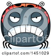 Clipart Graphic Of A Cartoon Mad Ladybug Character Mascot Royalty Free Vector Illustration