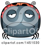 Clipart Graphic Of A Cartoon Sad Ladybug Character Mascot Royalty Free Vector Illustration