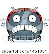 Clipart Graphic Of A Cartoon Scared Ladybug Character Mascot Royalty Free Vector Illustration