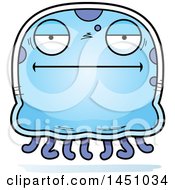 Clipart Graphic Of A Cartoon Bored Jellyfish Character Mascot Royalty Free Vector Illustration