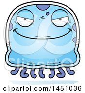 Clipart Graphic Of A Cartoon Evil Jellyfish Character Mascot Royalty Free Vector Illustration