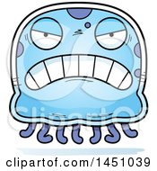 Clipart Graphic Of A Cartoon Grinning Jellyfish Character Mascot Royalty Free Vector Illustration